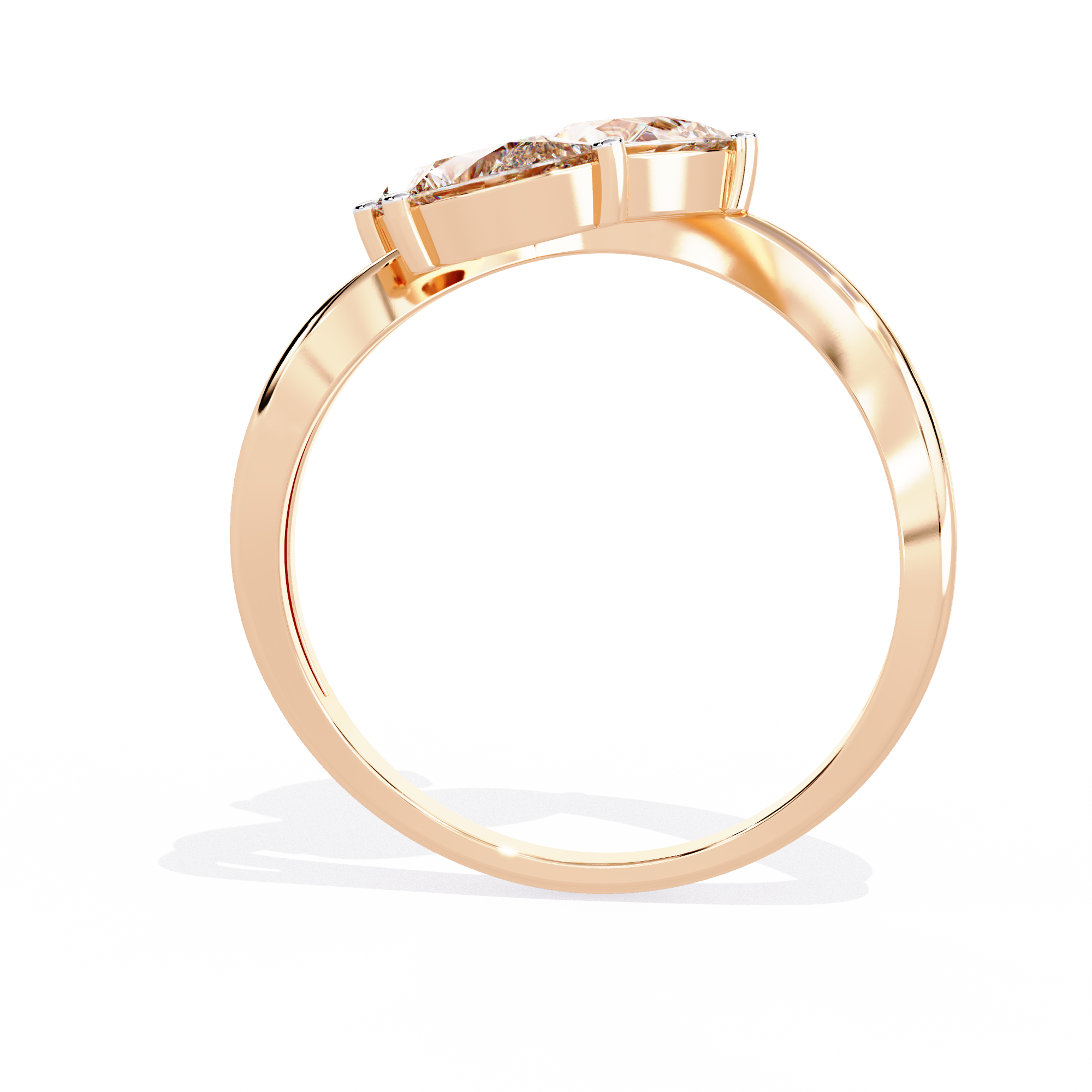 Solitairekart 1.06ct Natural Diamond Trinity Bloom Ring-HI Color, VS-SI Clarity